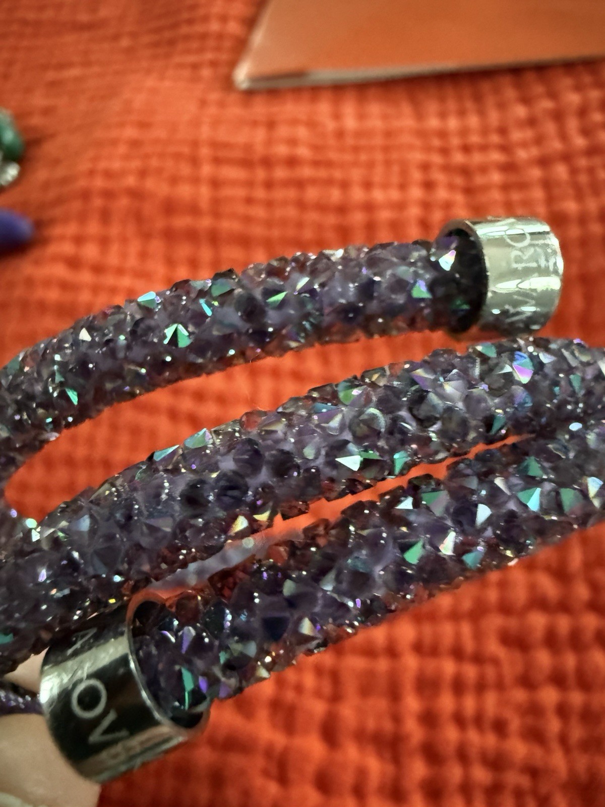 Authentic Swarovski Crystaldust Double Loop Brace… - image 8