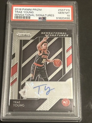 2018-19 Panini Prizm - Sensational Signatures Trae Young #SS-TYG (AU, RC)