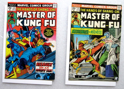 LOT OF 2  - MASTER Of KUNG FU #32 & #33 1975 BRONZE AGE MARVEL COMICS - BOARDED