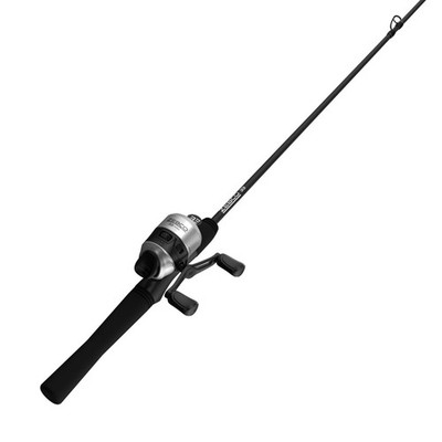 5 Ft Micro Spincast Fishing Rod Reel Combo 2 Piece Silver Black Size 10 FREESHIP