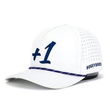 New Bogey Bros Golf 1 Performance Rope Hat OS White