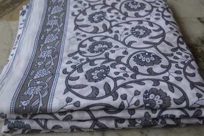 Hand Print 10 Yard 100% Cotton Classic Fabric NO TARRIF CHARGES 100%  ZK-27*