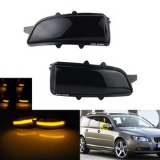 2x Schwarz LED Spiegelblinker Blinkerleuchte für Volvo C30 C70 S60 S80 V40 V70