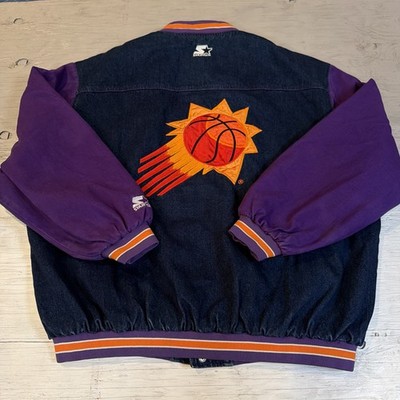 RARE Vintage 90s NBA Starter Phoenix Suns Denim Basketball Jacket