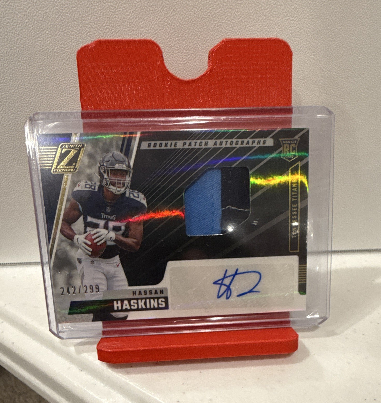 Hassan Haskins Panini Zenith #242 Patch Autograph