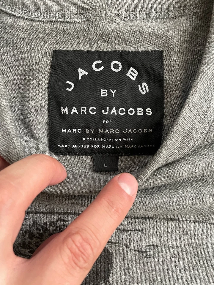 Marc By Marc Jacobs Grey “Ride To Live” T Shirt Size Large - Image 3 of 4