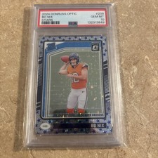 2024 Panini Donruss Optic Rated Rookie Bo Nix #209 Stars Prizm RC PSA 10 Gem Mt