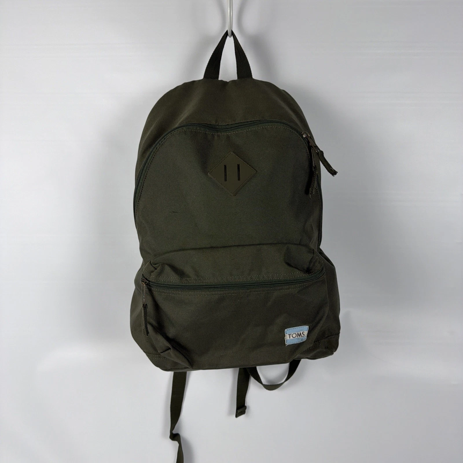 TOMS Backpack Olive Green Classic Daypack School Travel Bag Unisex 100% Poly