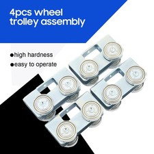 4 Wheel Silent Load Trolley Assembly for 1-5/8" Taller Strut Channel, 2 Pairs UK
