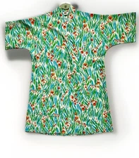 1960’s Vintage Gabar Floral Cotton Kimono Beach Swim Coverup Duster 