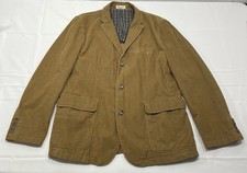 J.Crew Blazer Mens Large Brown Corduroy 3 Button Sport Coat Jacket Casual Cotton