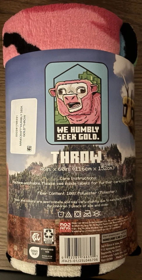 Minecraft Movie Throw 46x60” Super Soft Machine Washable Great 🎁 Idea - Image 2 of 2