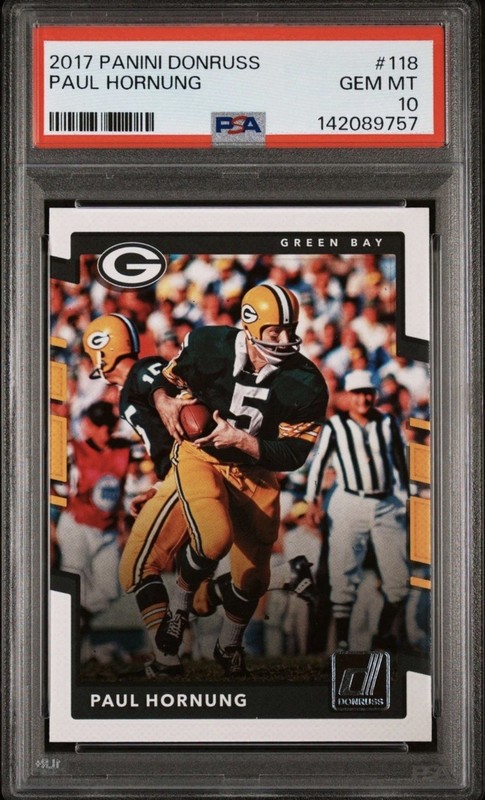 PSA 10 2017 Panini Donruss #118 Paul Hornung Green Bay Packers NFL HOF Card