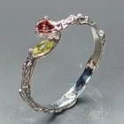 Jewellery Natural Rhodolite Ring 925 Sterling Silver Size 8 /R479825