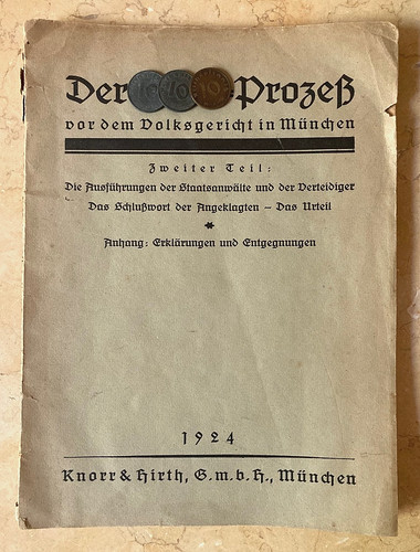 ORIGINAL! PUBLIC TRIAL OF THE WW2 GERMAN LEADER IN MUNICH IN 1924 BOOK VOL.2