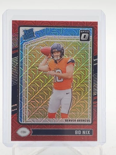 BO NIX 2024 DONRUSS OPTIC RATED ROOKIE RED MOJO PRIZM #209 BRONCOS Q1755