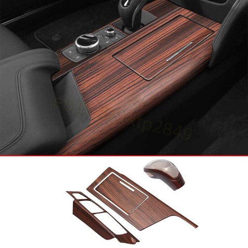 For Cadillac CT6 2019-20 Peach Wood Grain Center Console Gear Shift Panel Trim G