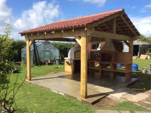 Gazebo Pergola WOOD BURNING BRICK PORTUGUESE PIZZA OVEN ...