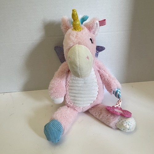 Make Believe Ideas Unicorn Fairy Plush 15" Pink Crinkle Tags Rattle Teether Toy - Picture 2 of 6