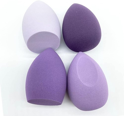 Makeup Sponges Cosmetics Foundation 4pcs Blender Puff Beauty Set In Case Purple - Bild 2 von 5
