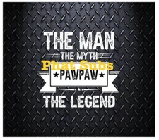 20oz Sublimation Tumbler Wrap PawPaw The Legend Ready To Press Heat Transfer