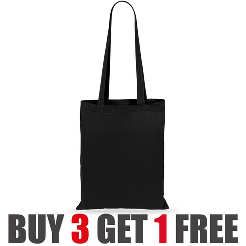100% Premium Coloured Cotton Canvas Shopping Bag Shoulder Tote Shopper Bags - Picture 15 of 34