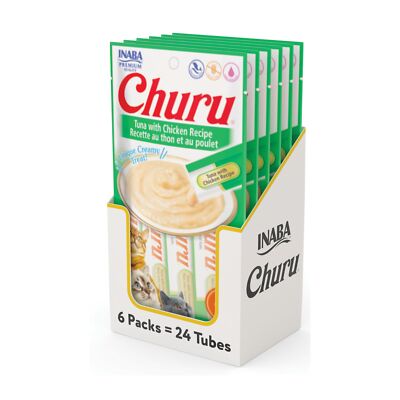 Inaba Churu Creamy Pure Cat Treats 0.5oz Pack of 24 Lickable Flavors