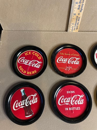 Coca Cola Coasters metal 1993 set of 6 no box - Picture 4 of 5