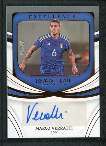 2022-23 MARCO VERRATTI 30/43 AUTO PANINI IMMACULATE COLLECTION EXCELLENCE
