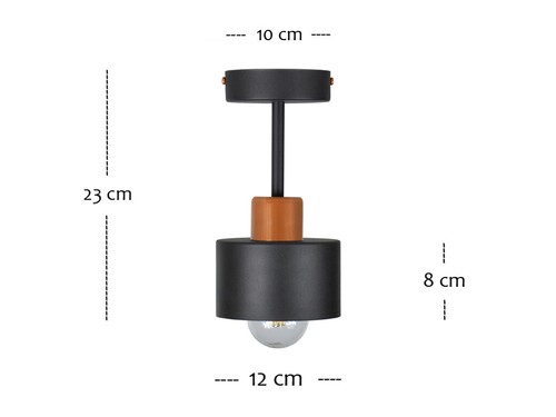 Decken Lampe schwarz weiß Leuchte Ess Wohn Schlaf Zimmer Beleuchtung OST1010AN - Bild 11 von 24