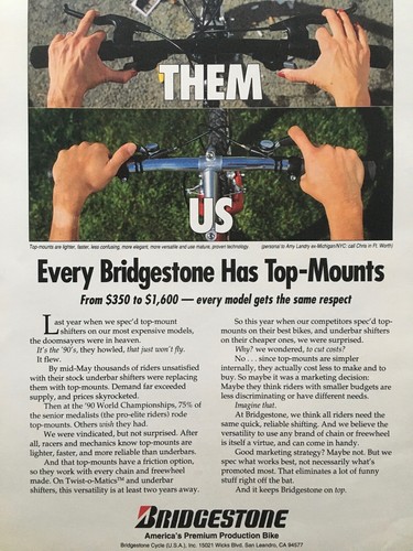 Vintage Original BRIDGESTONE Bicycle Ad - Picture 2 of 3