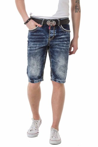 Cipo & Baxx FINN Mens Shorts Jeans Denim Blue CK268 All Sizes - Picture 2 of 4