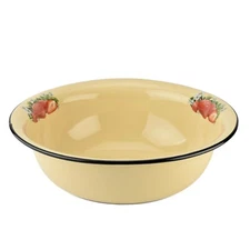 Novomoskovsk Strawberry Enamel Basin Large Mixing Bowl 9.5-qt Эмалированный Таз