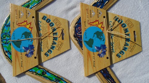 2 Catch The Spirit Hand Crafted Made in USA Birch Boomerangs - New - Picture 2 of 4