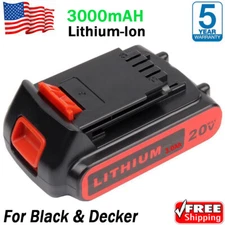 3.0Ah For Black & Decker LBXR20 20V Li-ion Battery LBXR20-OPE LB20 LBX20 LST220