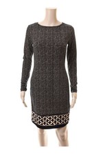 MICHAEL KORS women’s check print black dress Size XS