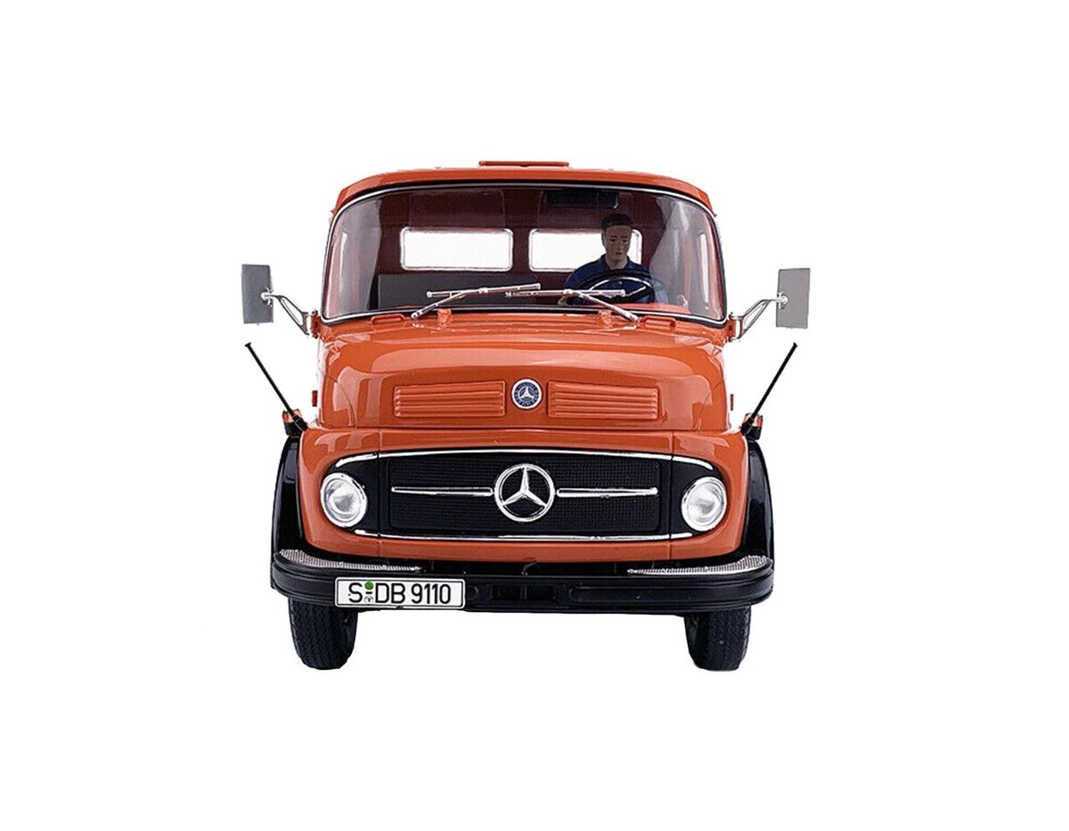 1966 MERCEDES BENZ L911 TRUCK TELONATO ORANGE W-DRIVER FIG 1 1966 MERCEDES BENZ L911 TRUCK TELONATO ORANGE W-DRIVER FIG 1