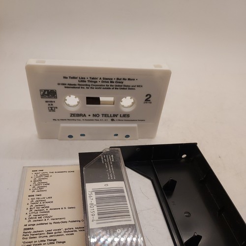 ZEBRA NO TELLIN' LIES Cassette Tape OG 1984 Hard Rock Rare - Picture 6 of 6