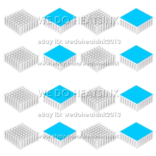 25x25x10mm With or Without Tape Zigzag Slotted Aluminum Heatsink Alloy Cooler - Photo 7/17