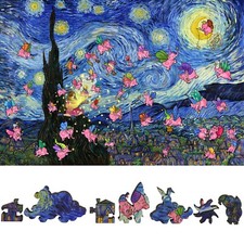 Wooden Jigsaw Puzzle for Adults by FoxSmartBox - 400 Pieces - The Summer Night