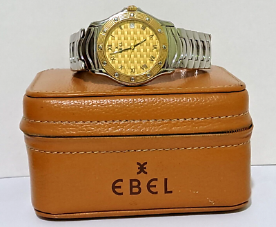 AUTHE EBEL DRESS WAVE E6187942 STAINLESS STEEL SOLID 18K GOLD