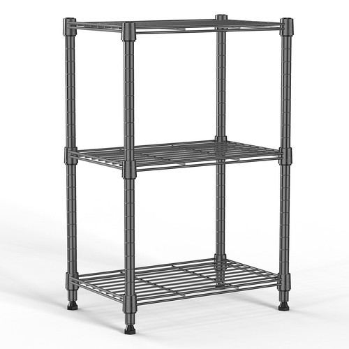 2/3/4/5/6 Tiers Industrial Bookcases Storage Shelf Metal Shelving Standing Rack - Picture 2 of 43