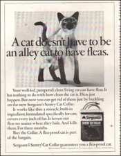 1968 Vintage ad Sergent's sentry Cat Coller Siamese photo   07/14/24