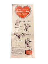 1942 Vintage Valentine Cupid ad  & Ivory Snow retro laundry detergent Box WWII