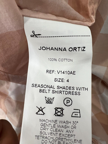 Abito camicia Johanna Ortiz tonalità stagionali cotone a scacchi taglia 4 - Foto 8 di 9