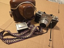 Vintage EXA Ihagee Dresden Camara W/ Orig Leather Case