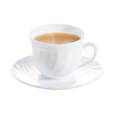 Kaffeeservice Tee-Set Kaffee-Set Tasse Untertasse Trianon 280ml LUMINARC 8-tlg.