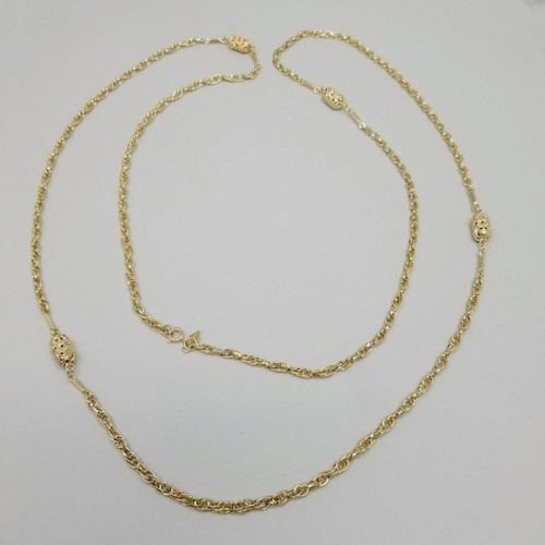 Vintage Sarah Coventry Long Gold Tone Chain Necklace 51 Inches Opera Flapper - Picture 7 of 9