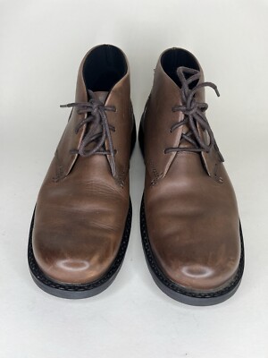 Clarks Ankle Boots Men Size 8M Brown Leather Lace Up Comfort Walking Casual