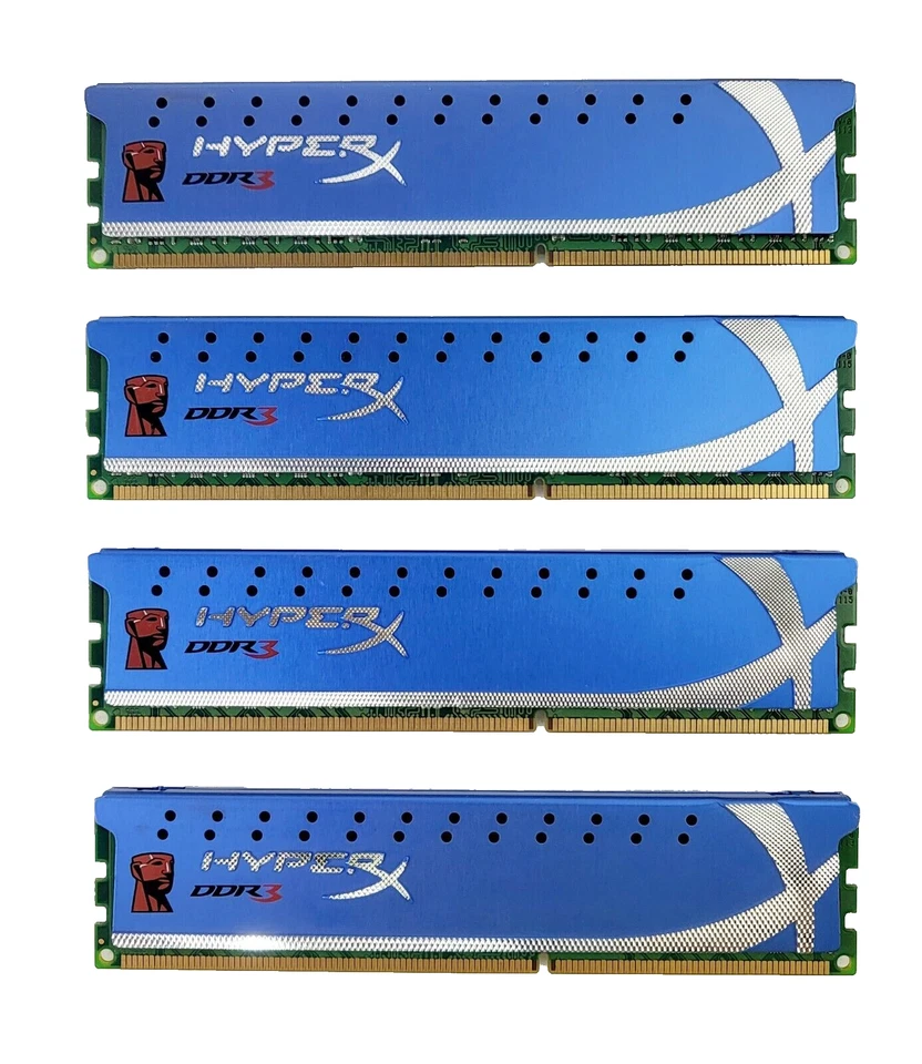 16GB Kit KINGSTON HYPERX DDR3 1600MHz (4GB x4) PC3-12800 Desktop Gaming Memory - Image 3 of 4